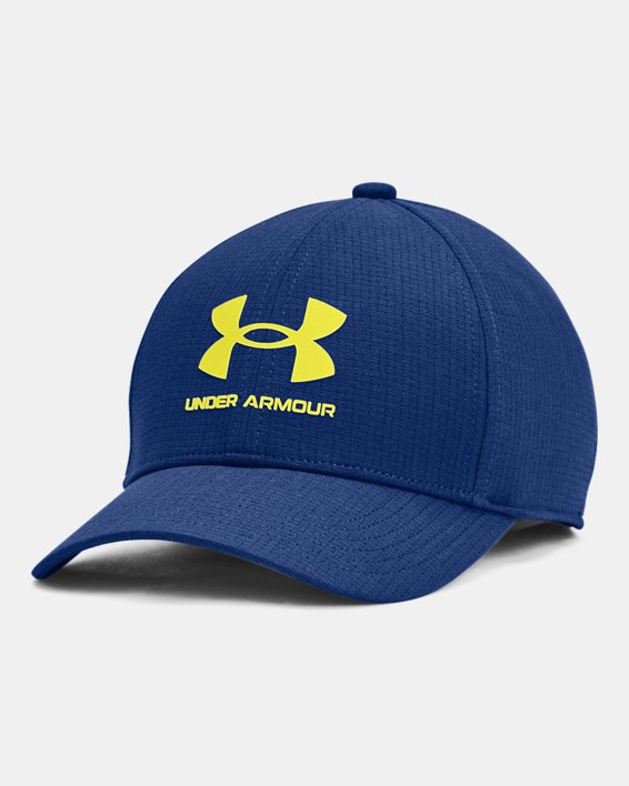 Boys' UA ArmourVent™ Stretch Hat, Blue, pdpMainDesktop image number 0